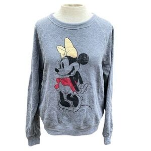 Disney crewneck sweatshirt Minnie Mouse color is gray size XS